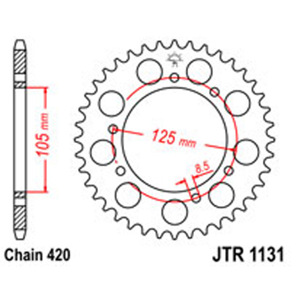 JT JT Rear Sprockets R/W 1131-52